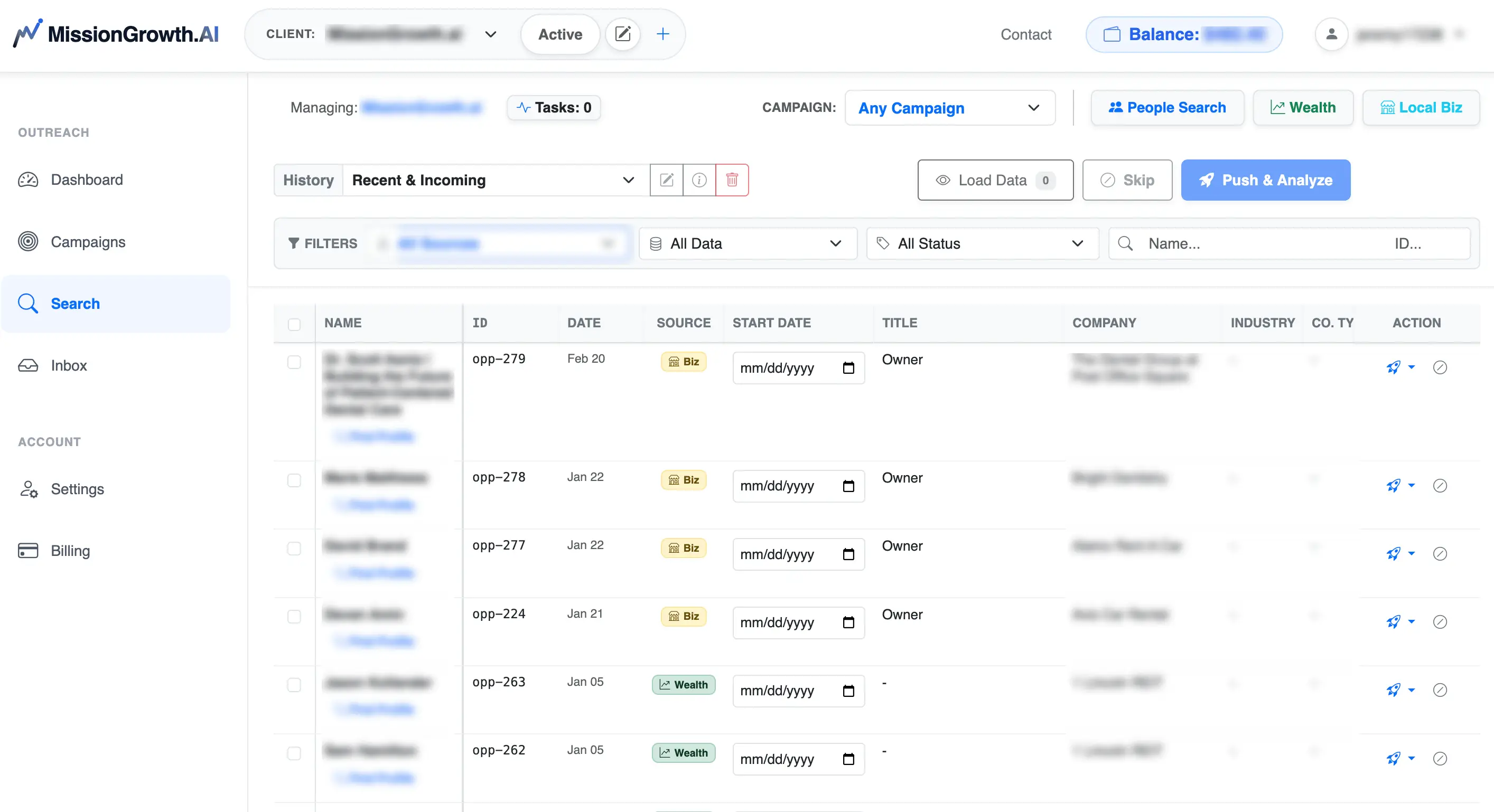 List Builder Interface